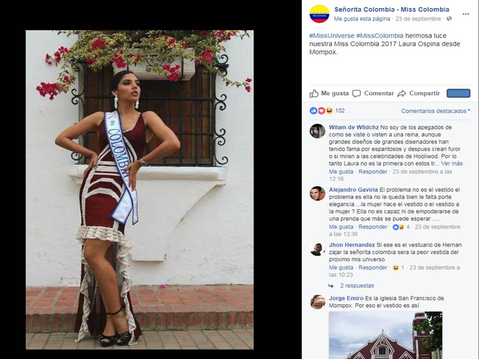 Reciente de Laura Gonzalez con su  haute couture Zajar