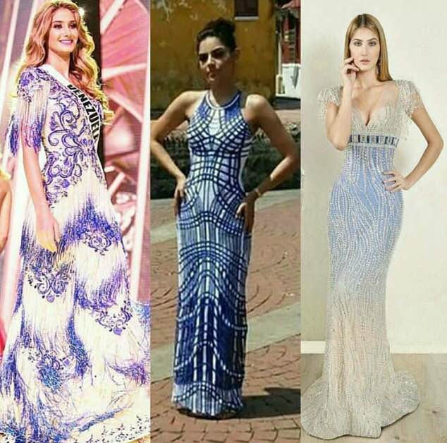 Laura Barjum dando pistas sobre vestido de noche para MU?