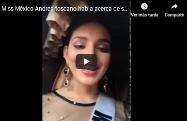ANDREA TOSCANO HABLA DE SU PARTICIPACIÓN #missuniverse