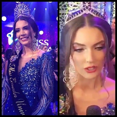MISS ECUADOR UNIVERSO 2019 ES CRISTINA HIDALGO
