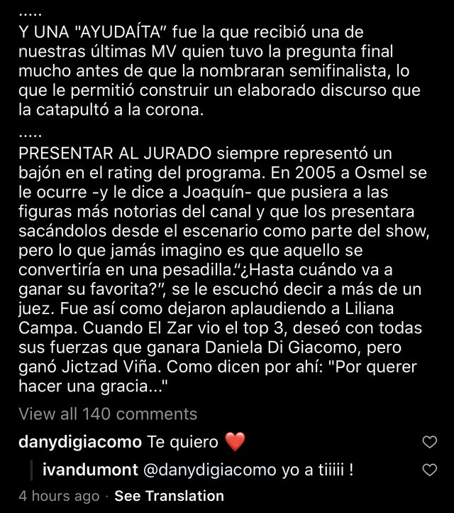 A cual Miss Venezuela creen que se refiera Ivan Du' Mont?