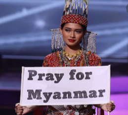 Myanmar gana el premio al mejor traje nacional en la 69 ° Miss Universo
