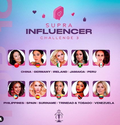 Venezuela y Philippines se mantienen consistentes en el reto #suprainfluencerchallenge con la publicación #3 del top 10 de esta prueba en Miss Supranational 2021