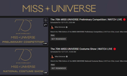 Conozca horarios, hora y canal de transmisión de las competencias preliminar y traje típico de Miss Universo 2021
