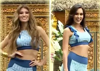 Oxana Rivera de Puerto Rico y Luiseth Materán de Venezuela, destacaron en la competencia en ropa deportiva del Miss Grand International 2022