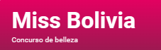 Miss Bolivia 2023