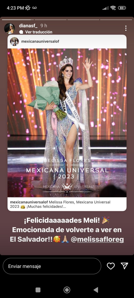 Dianita Silva felicita a Melissa