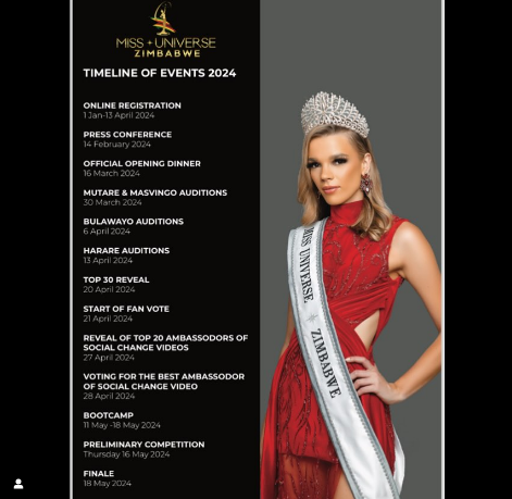 MISS UNIVERSE ZIMBABWE 2024 - Certamenes Femeninos - ♔ MYBEAUTYQUEENS