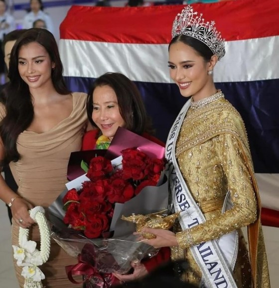 Opal Suchata is back in Thailand after representing her countey at the Miss Universe 2024 pageant, where she finished as 3rd Runner-Up..jpg