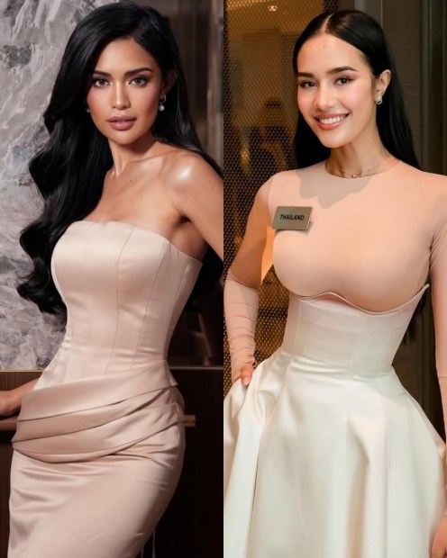 WOW! Parehong naka champagne pink sina Krishnah and Opal. #MissWorld#MissWorld2025.jpg