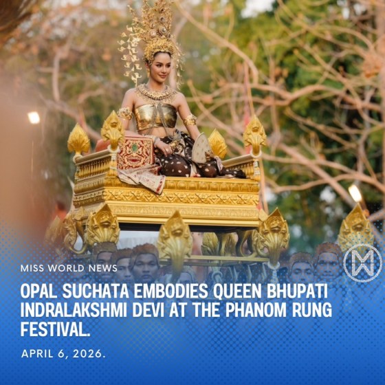 Miss World Opal Suchata @suchaaata embodied Queen Bhupati Indralakshmi Devi, wearing a costume i.jpg