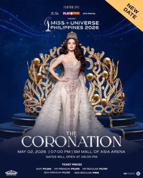 The Coronation of Miss Universe Philippines 2026 will now take place on May 2, 2026, 7-00 PM at .jpg